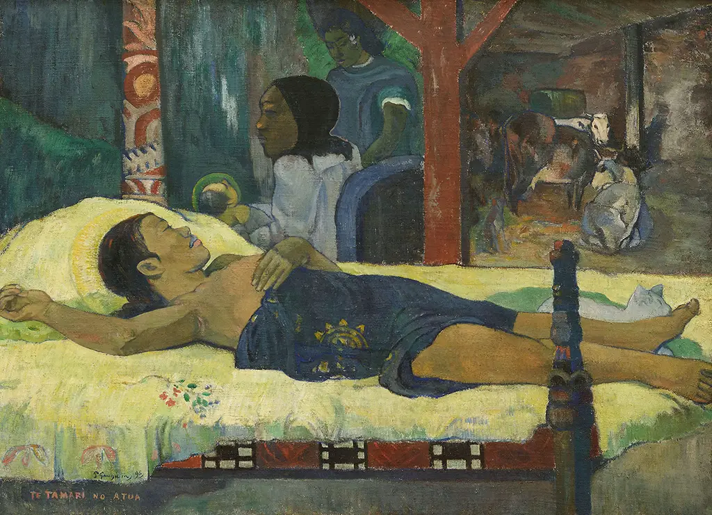 Te tamari no atua (The Birth of Christ) in Detail Paul Gauguin